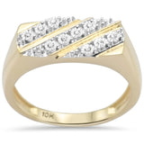 <span>DIAMOND CLOSEOUT! </span>.06ct F SI 10K Yellow Gold Diamond Men's Band Ring Size 10