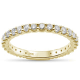 .82ct 14K Yellow Gold Diamond Eternity Diamond Wedding Band Ring Size 6.5