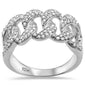 <span>DIAMOND  CLOSEOUT! </span> .55ct G SI 10K White Gold Diamond Men's Micro Pave Cuban Link Ring Size 10