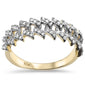 <span>DIAMOND  CLOSEOUT! </span> .38ct G SI 10K Yellow Gold Diamond Men's Cuban Link Ring Size 10