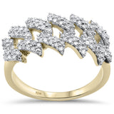 .71ct G SI 10K Yellow Gold Diamond Men's Micro Pave Cuban Link Ring Size 10