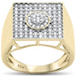 <span>DIAMOND  CLOSEOUT! </span>.61ct G SI 10K Yellow Gold Diamond Men's Micro Pave Ring Size 10