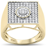 <span>DIAMOND CLOSEOUT! </span>.61ct G SI 10K Yellow Gold Diamond Men's Micro Pave Ring Size 10