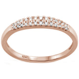 .13ct G SI 10K Rose Gold Ladies Diamond Band Ring Size 6.5