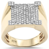 .81ct G SI 10K Yellow Gold Diamond Men's Ring Size 10