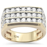 <span>DIAMOND CLOSEOUT! </span>2.06ct G SI 10K Yellow Gold Diamond Men's Ring Size 10