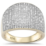 1.35ct G SI 10K Yellow Gold Diamond Men's Ring Size 10