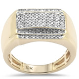 <span>DIAMOND CLOSEOUT! </span> .59ct G SI 10K Yellow Gold Diamond Men's Ring Size 10