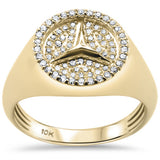 <span>DIAMOND CLOSEOUT! </span> .53ct G SI 10K Yellow Gold Diamond Men's Logo Diamond Ring Size 10