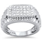 <span>DIAMOND  CLOSEOUT! </span> .97ct G SI 10K White Gold Diamond Men's Ring Size 10