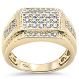 .97ct G SI 10K Yellow Gold Diamond Men's Ring Size 10