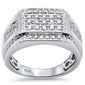 <span>DIAMOND  CLOSEOUT! </span>.97ct G SI 10K White Gold Diamond Men's Ring Size 10