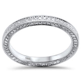 <span>DIAMOND CLOSEOUT! </span> .57ct G SI 14K White Gold Diamond Engagement Eternity Anniversary Band Ring Size 6.5