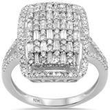 <span>¡LIQUIDACIÓN DE DIAMANTES! </span> Anillo de compromiso de oro blanco de 10K con diamante G SI de .90ct Talla 6.5
