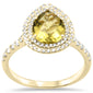 <span>DIAMOND CLOSEOUT! </span>.44ct G SI 10K Yellow Gold Citrine Gemstone & Diamond Ring Size 6.5