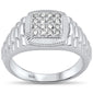 <span>DIAMOND  CLOSEOUT! </span>  .43ct G SI 10K White Gold Diamond Men's Ring Size 10