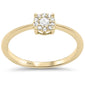 .16ct G SI 10K Yellow Gold Diamond Flower Solitaire Ring Size 6.5