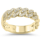 .40ct G SI 14K Yellow Gold Men's Diamond Cuban Ring Size 10