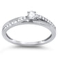 <span>DIAMOND CLOSEOUT! </span>.24ct G SI 14K White Gold Diamond Engagement Ring Size 6.5