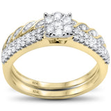 .48ct G SI 10K Yellow Gold Diamond Engagement Ring Bridal Set Size 6.5