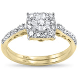 <span>DIAMOND CLOSEOUT! </span>.51ct G SI 10K Yellow Gold Diamond Engagement Ring Bridal Set Size 6.5