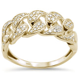 .39ct G SI 14K Yellow Gold Diamond Cuban Men's Ring Size 10