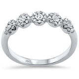 .24ct G SI 14K White Gold Diamond Band Ring Size 6.5