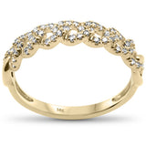 .25ct G SI 14K Yellow Gold Diamond Cuban Ring Size 6.5