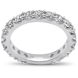 <span style="color:purple">SPECIAL!</span> 1.77ct G SI 14K White Gold Diamond Eternity Band Ring Size 6.5