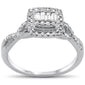 <span style="color:purple">SPECIAL!</span> .36ct G SI 14K White Gold Baguette & Round Diamond Engagement Ring Size 6.5
