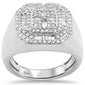 <span style="color:purple">SPECIAL!</span>1.07ct G SI 10K White Gold Baguette & Round Diamond Men's Ring Size 10