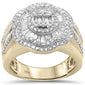 <span>DIAMOND  CLOSEOUT! </span>1.51ct G SI 10KT Yellow Gold Baguette & Round Diamond Men's Ring Size 6.5