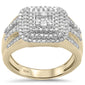 <span>DIAMOND  CLOSEOUT! </span> 1.00ct G SI 10KT Yellow Gold Baguette & Round Diamond Men's Ring Size 10