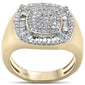 <span style="color:purple">SPECIAL!</span> 1.03ct G SI 10KT Yellow Gold Baguette & Round Diamond Men's Ring Size 10