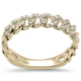 .26ct G SI 14KT Yellow Gold Diamond Cuban Ring Size 6.5