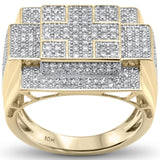 <span>DIAMOND CLOSEOUT! </span> 1.72ct G SI 10KT Yellow Gold Round Diamond Men's Ring Size 10