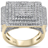 2.50ct G SI 10KT Yellow Gold Diamond Men's Ring Size 10