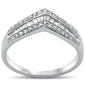 .25ct G SI 14KT White Gold  Diamond Chevron Shape Band Ring Size 6.5
