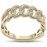 .49ct G SI 14KT Yellow Gold Diamond Men's Cuban Ring Size 10