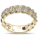 .33ct G SI 14K Yellow Gold Diamond Ladies Cuban Ring Size 6.5