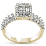 <span>DIAMOND CLOSEOUT! </span> .84ct G SI 14K Yellow Gold Baguette & Round Diamond Ring Size 6.5