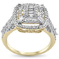 <span style="color:purple">SPECIAL!</span> 1.00ct G SI 14K Yellow Gold Baguette & Round Diamond Ring Size 7