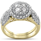 <span>DIAMOND CLOSEOUT! </span> 1.96ct G SI 14K Yellow Gold Baguette & Round Diamond Ring Set