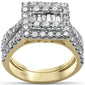 <span>DIAMOND CLOSEOUT! </span>2.43ct G SI 14K Yellow Gold Baguette & Round Diamond Ring Set