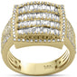 <span>DIAMOND  CLOSEOUT! </span> 1.97ct G SI 14K Yellow Gold Baguette & Round Diamond Men's Ring Size 10