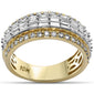 <span>DIAMOND  CLOSEOUT! </span> 1.94ct G SI 10K Yellow Gold Round & Baguette Diamond Men's Band Ring Size 10