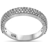 <span>DIAMOND CLOSEOUT! </span> 1.06ct G SI 10K White Gold Diamond Men's Band Ring Size 10