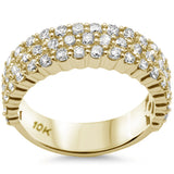 3.10ct G SI 10K Yellow Gold Diamond Men's Band Ring Size 10