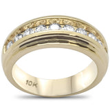   1.02ct G SI 10K Yellow Gold Diamond Men's Ring Band Size 10