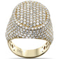 <span>DIAMOND  CLOSEOUT! </span>  6.72ct G SI 14K Yellow Gold Diamond Iced Out Micro Pave Men's Ring Size 10